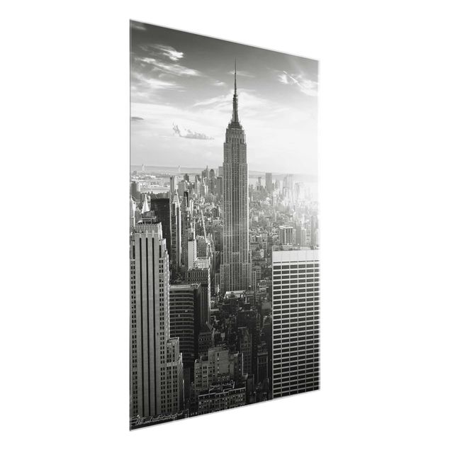 Glass prints architecture and skylines Manhattan Skyline