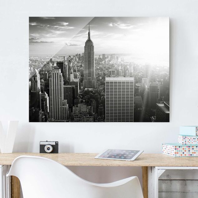 Glass prints New York Manhattan Skyline