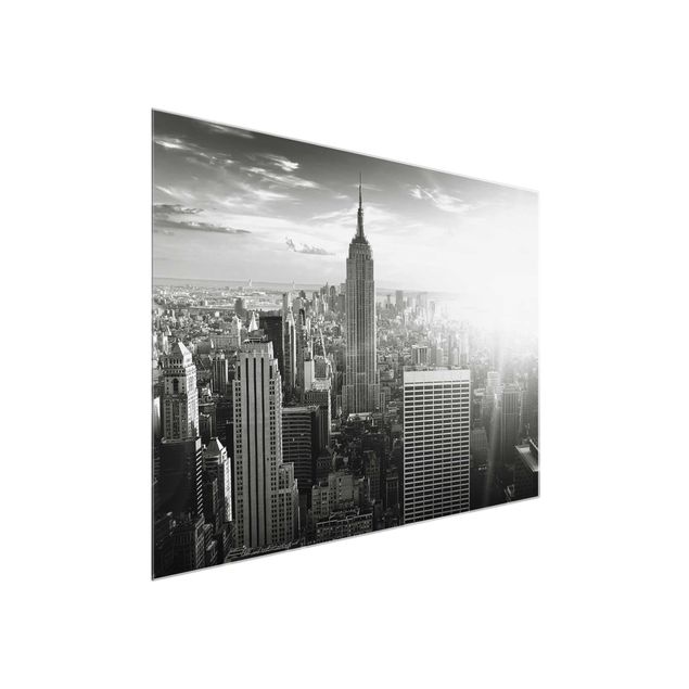 Glass prints architecture and skylines Manhattan Skyline