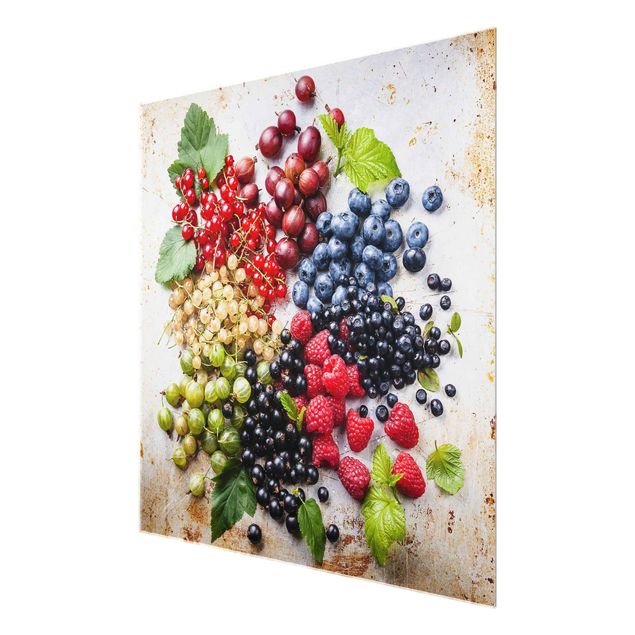Prints Mixture Of Berries On Metal