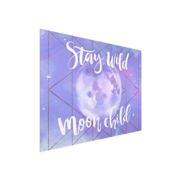 Quote wall art Moon Child - Stay Wild
