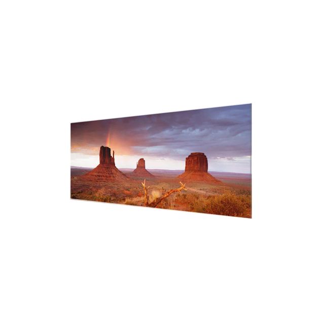 Glass prints landscape Monument Valley At Sunset