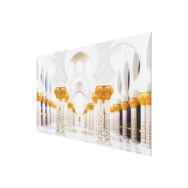 Magnettafel Glas Mosque In Gold