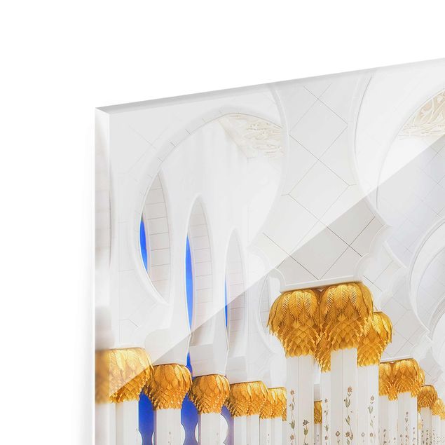 Glass print - Mosque In Gold