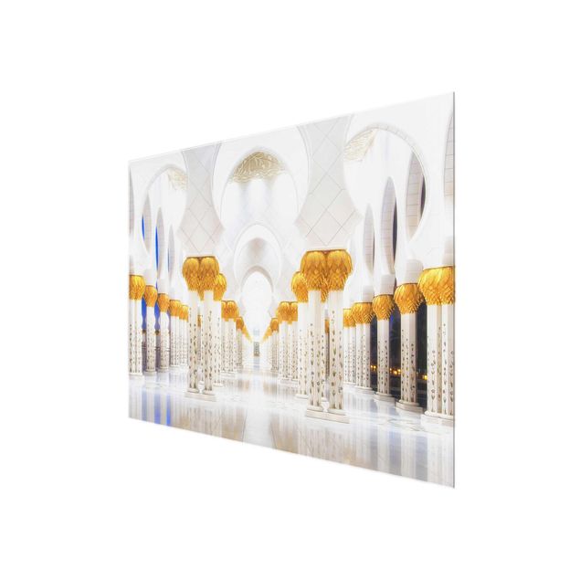 Magnettafel Glas Mosque In Gold