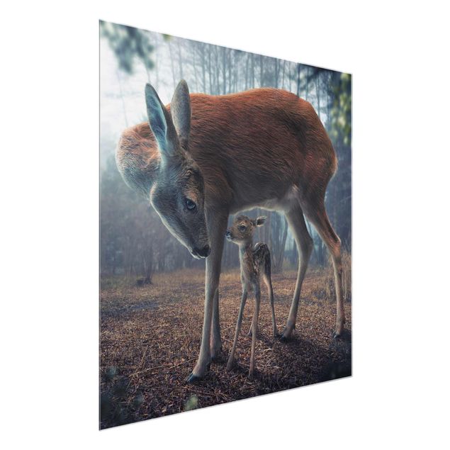 Modern art prints Mother And Fawn