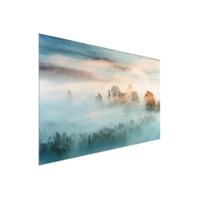 Trees on canvas Fog At Sunrise