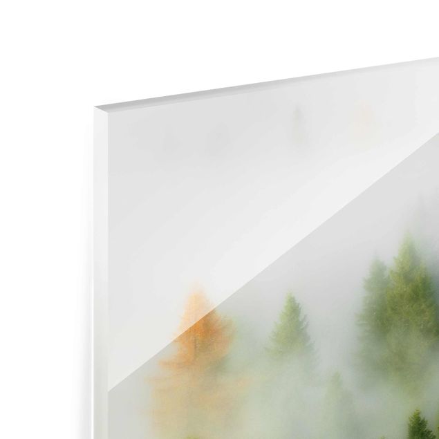 Grey canvas wall art Cloud Forest In Autumn