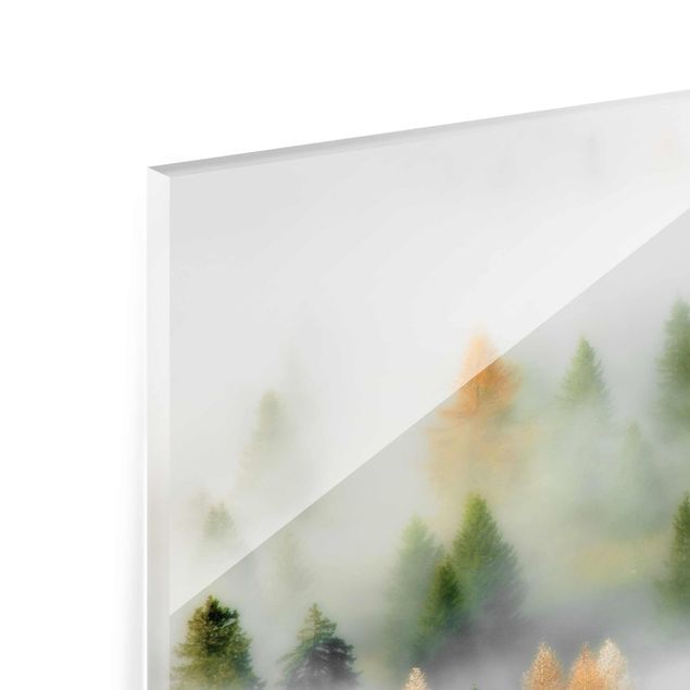 Grey canvas wall art Cloud Forest In Autumn