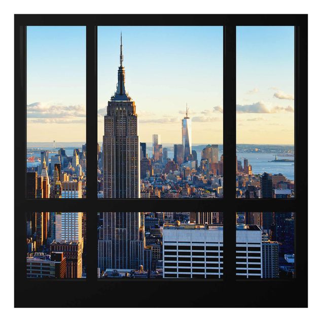 Modern art prints New York Window View Of The Empire State Building
