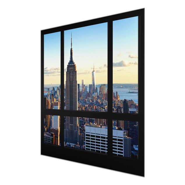 Architectural prints New York Window View Of The Empire State Building