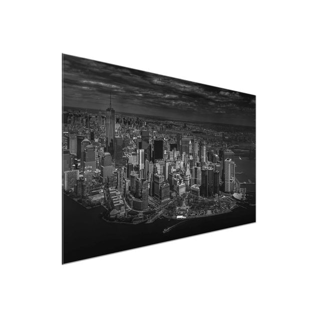 Glass prints architecture and skylines New York - Manhattan From The Air