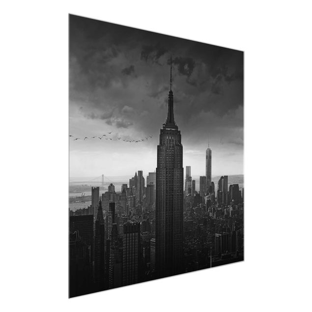 Glass prints architecture and skylines New York Rockefeller View