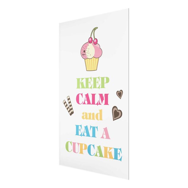 Modern art prints Keep Calm And Eat A Cupcake Bunt