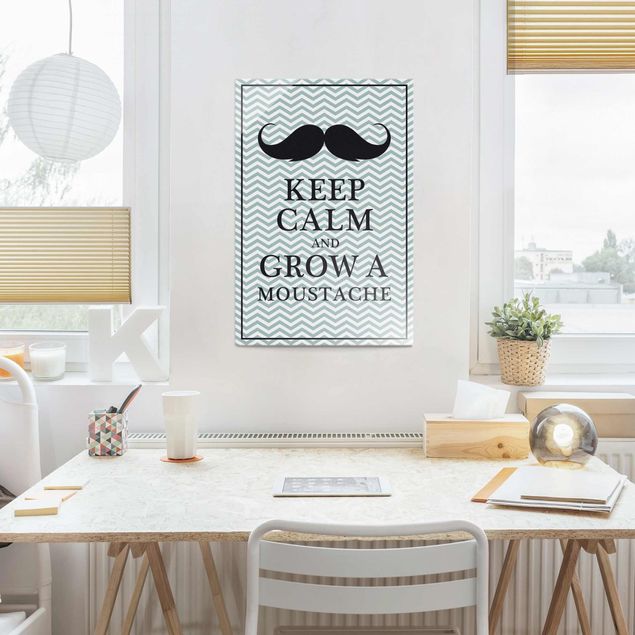 Prints quotes Keep Calm and Grow a Moustache