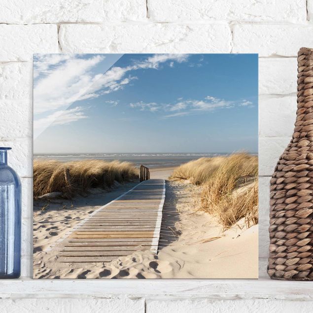 Glass prints dunes Baltic Sea Beach