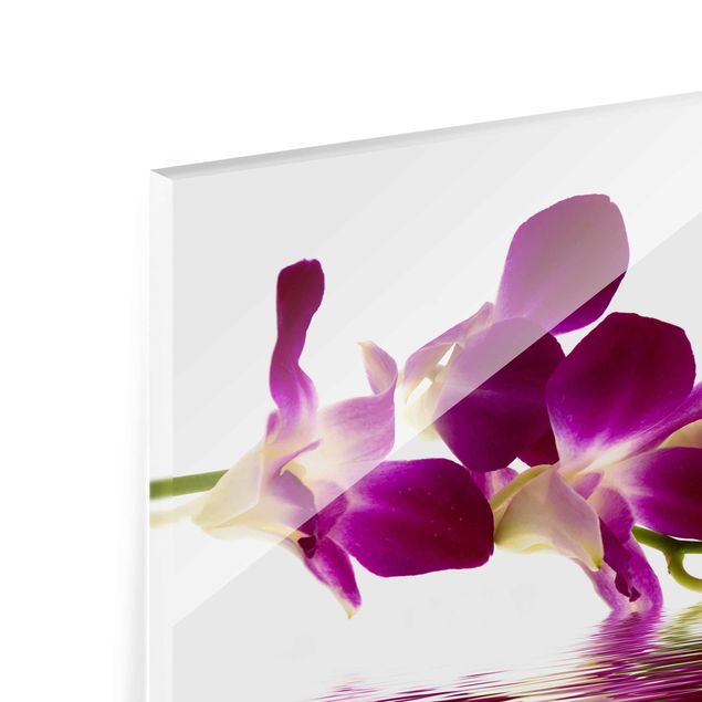 Glas Magnetboard Pink Orchid Waters