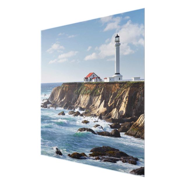 Glass prints beach Point Arena Lighthouse California