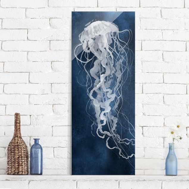 Glass prints pieces Jellyfish Dance I