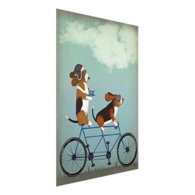 Animal canvas Cycling - Bassets Tandem