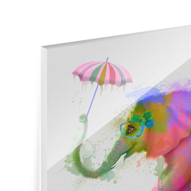 Prints Rainbow Splash Elephant
