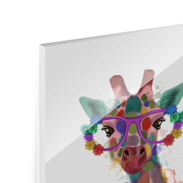 Prints Rainbow Splash Giraffe