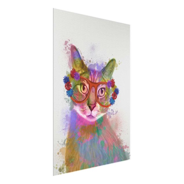 Animal canvas Rainbow Splash Cat