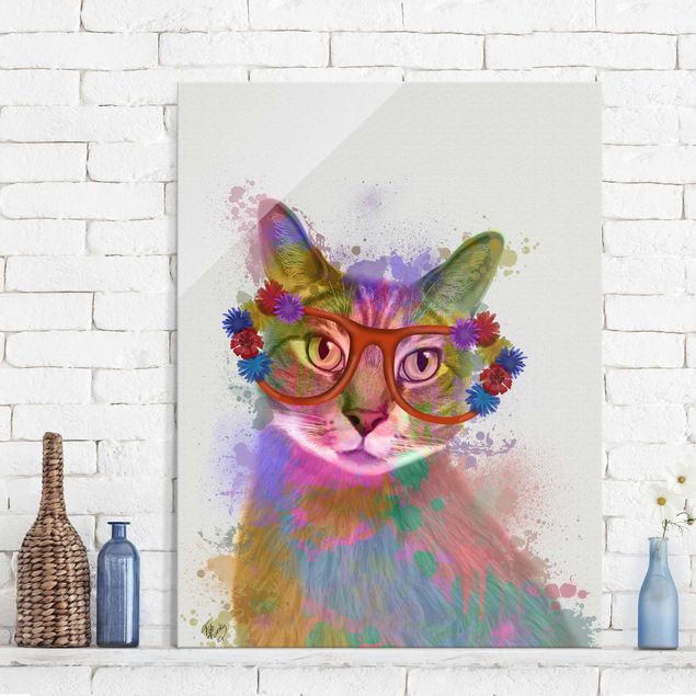 Nursery decoration Rainbow Splash Cat