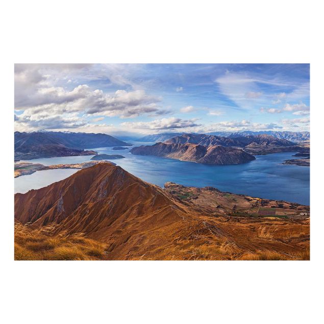 Glass prints landscape Roys Peak In New Zealand