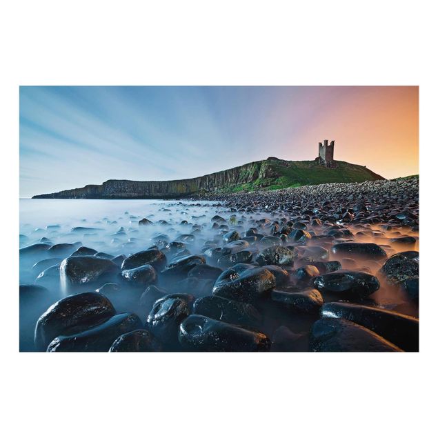 Mountain wall art Sunrise With Fog At Dunstanburgh Castle