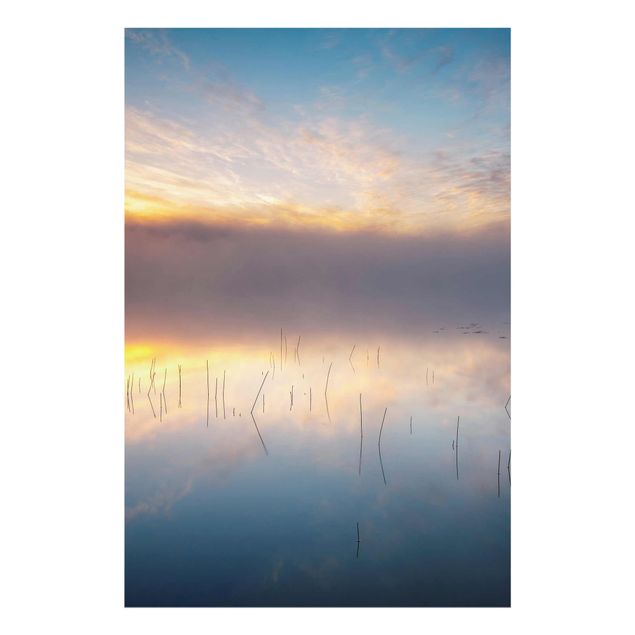 Modern art prints Sunrise Swedish Lake
