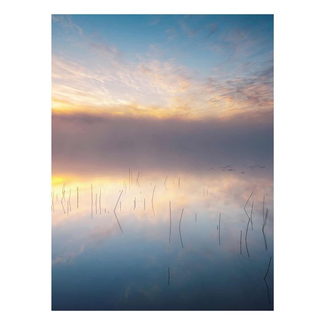 Modern art prints Sunrise Swedish Lake