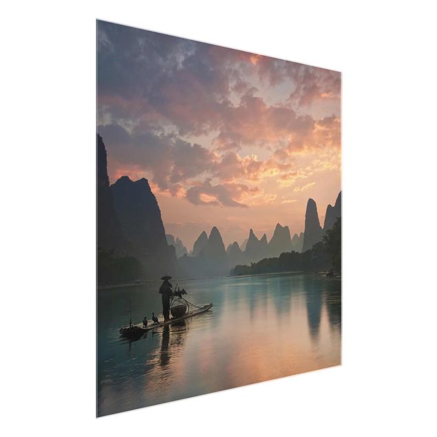 Landscape wall art Sunrise Over Chinese River