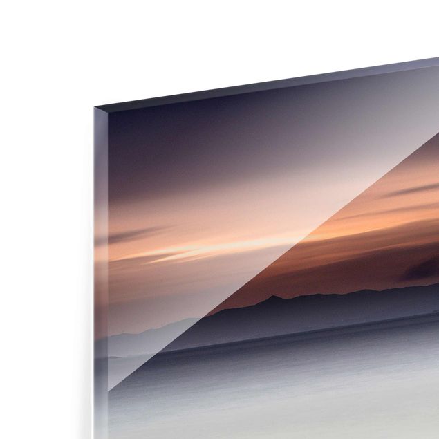 Grey canvas wall art Sunset In The Fog