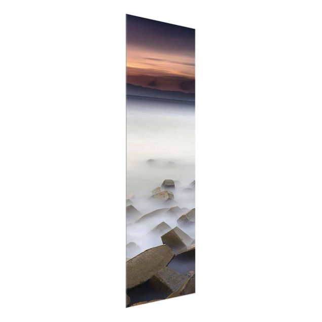 Glass prints landscape Sunset In The Fog