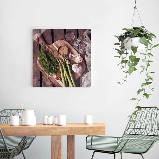 Fruit and vegetable prints Asparagus Rustic