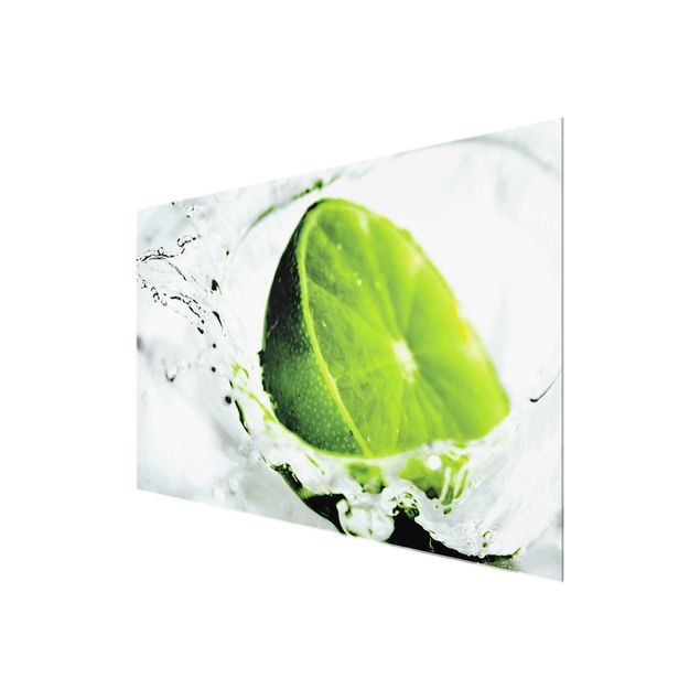 Glas Magnettafel Splash Lime