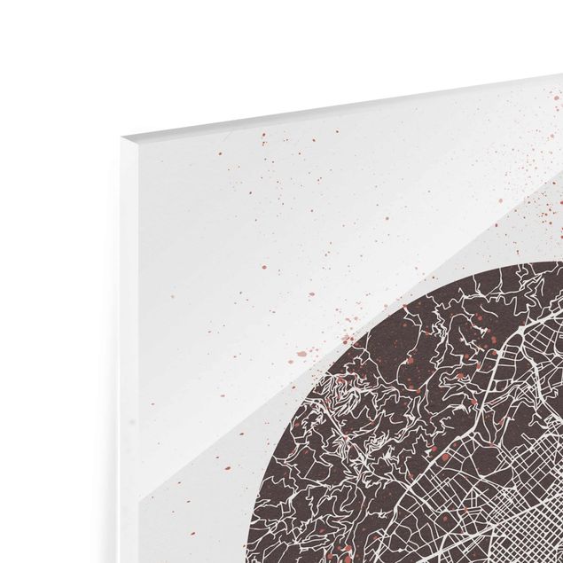 Prints Barcelona City Map - Retro