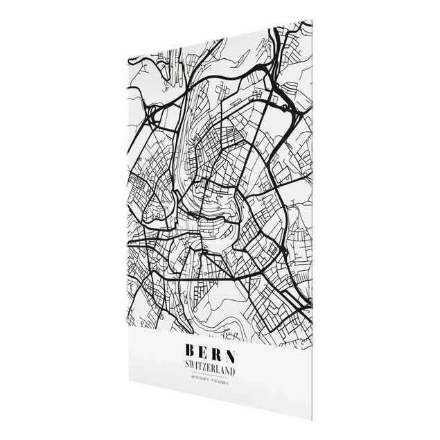 Prints Bern City Map - Classical