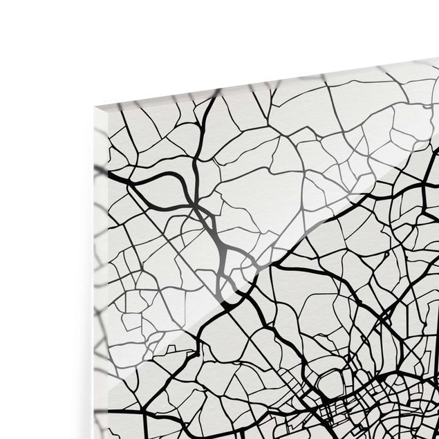 Black and white wall art London City Map - Classic