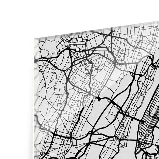 Prints black and white New York City Map - Classic