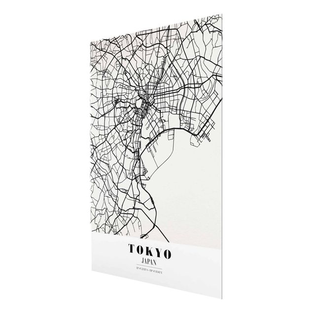 Prints black and white Tokyo City Map - Classic