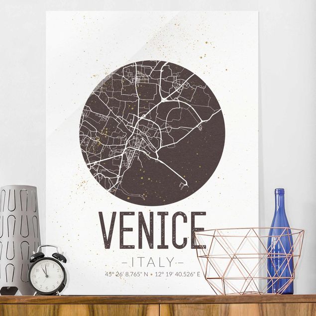 Kitchen Venice City Map - Retro