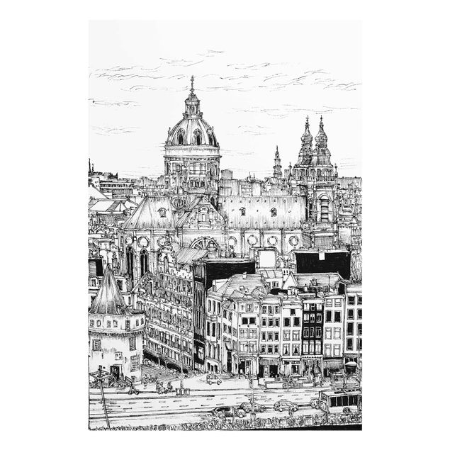 Prints black and white City Study - Old Town