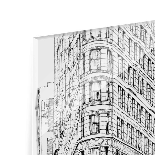 Glas Magnettafel City Study - Flatiron Building