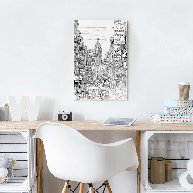 Glass prints architecture and skylines City Study - Little Italy