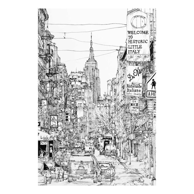 Prints modern City Study - Little Italy