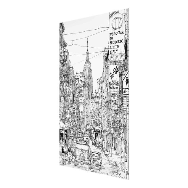 Black and white wall art City Study - Little Italy