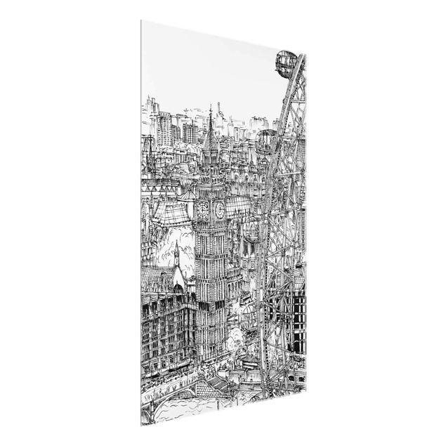Glass prints architecture and skylines City Study - London Eye