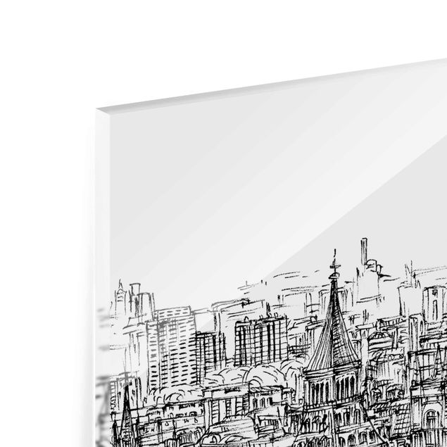 Black and white art City Study - London Eye